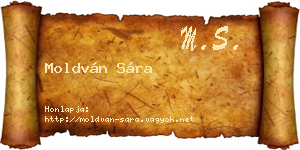 Moldván Sára névjegykártya