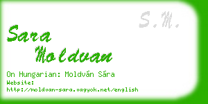 sara moldvan business card
